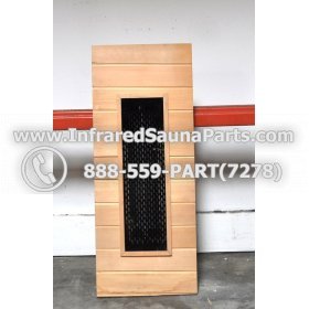 WOOD BENCHS + HEATERS - HEMLOCK WOOD BENCH + HEATHER + BLACK COVER ( 39" x 15.6" ) 1