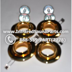 COMPLETE LIGHT ASSEMBLY 220V / 240V - COMPLETE LIGHT ASSEMBLY 4 HOUSING IN GOLD FINISH WITH 4 BULBS 220V / 240V 2