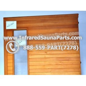WOOD SAUNA WALLS - HEMLOCK WOOD SAUNA PANEL WITH GLASS ( 71.2" x 38.3" ) L 2