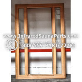 WOOD SAUNA WALLS - HEMLOCK WOOD SAUNA PANEL WITH GLASS ( 72" x 49" ) 4