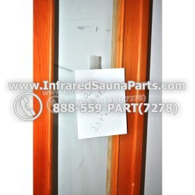 WOOD SAUNA WALLS - HEMLOCK WOOD SAUNA PANEL WITH GLASS OUT ( 73" x 48.5" ) IN ( 65" x 23.7" ) 2