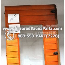 WOOD SAUNA WALLS - HEMLOCK WOOD SAUNA PANEL WITH GLASS ( 69.5" x 25" ) L R 7