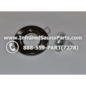 COMPLETE LIGHT ASSEMBLY 12V - COMPLETE LIGHT ASSEMBLY 1 HOUSING IN SILVER FINISH WITH 1 BULB 12V 3