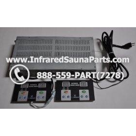 COMPLETE CONTROL POWER BOX WITH CONTROL PANEL - COMPLETE CONTROL POWER BOX IRONMAN INFRARED SAUNA STYLE 2 WITH TWO CONTROL PANELS 2